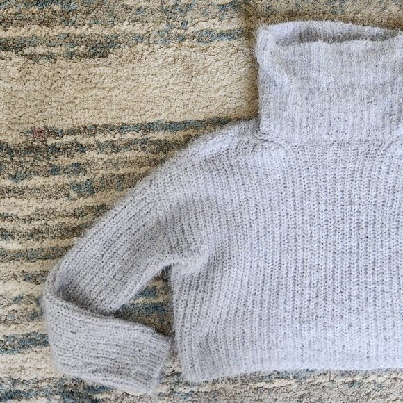 LA Hearts Sweater Women Small Blue Turtleneck Long Sleeve Chunky Knit - Picture 7 of 15